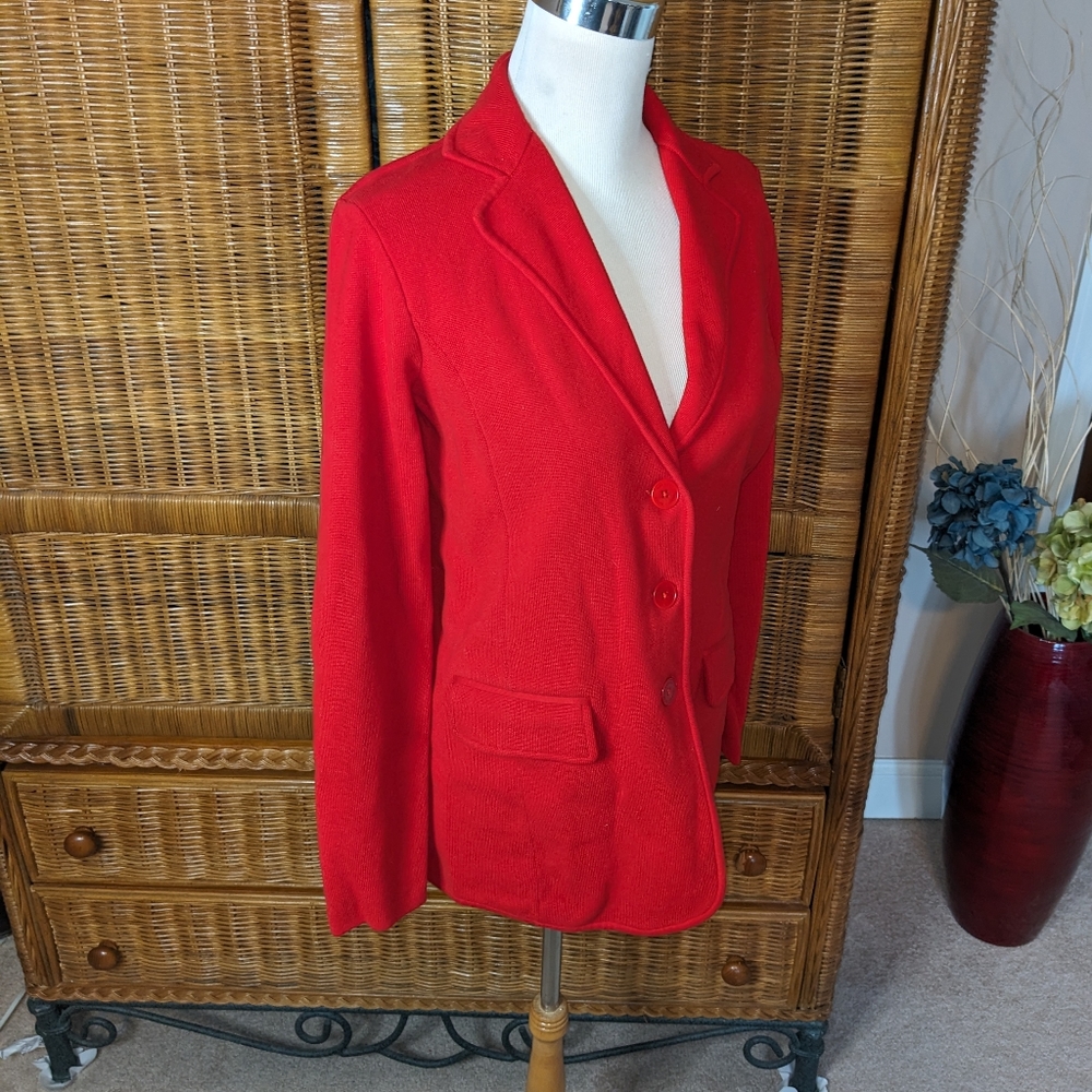Ralph Lauren Red Knit Jacket MEDIUM